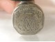 Silver metal seal wax coat of arms crest Case Count lions eighteenth flowers