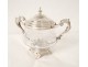 Sugar solid silver Minerva goldsmith Roussel crystal Napoleon III nineteenth