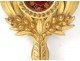 Reliquary monstrance paperolle golden oak wood Saint Vincent XIX