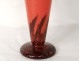 Glass paste vase Delatte Nancy orange twentieth century Art Nouveau