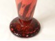 Glass paste vase Delatte Nancy orange twentieth century Art Nouveau