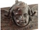 Sculpture carved wooden angel cherub putti head seventeenth century