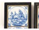 9 earthenware tiles Delft blue monochrome characters Biblical scenes XVIIIè