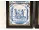 9 earthenware tiles Delft blue monochrome characters Biblical scenes XVIIIè