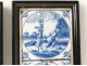 9 earthenware tiles Delft blue monochrome characters Biblical scenes XVIIIè