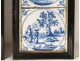 9 earthenware tiles Delft blue monochrome characters Biblical scenes XVIIIè