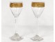 2 crystal stemware Moser Bohemian carved gilt enamel twentieth Copenhagen