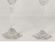 2 crystal stemware Moser Bohemian carved gilt enamel twentieth Copenhagen