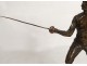 Bronze sculpture Edouard Drouot Paris XXth fencer Challenge Etling