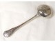 Spoon sprinkling solid silver Minerva goldsmith Queille nineteenth 53gr