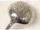 Spoon sprinkling solid silver Minerva goldsmith Queille nineteenth 53gr