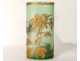 Enamelled glass vase flowers foliage gilding Montjoye Art Nouveau XIXth century