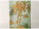 Enamelled glass vase flowers foliage gilding Montjoye Art Nouveau XIXth century