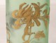 Enamelled glass vase flowers foliage gilding Montjoye Art Nouveau XIXth century