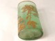 Enamelled glass vase flowers foliage gilding Montjoye Art Nouveau XIXth century