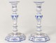 Mantelpiece clock candlesticks Gien earthenware bird torch XIX