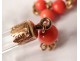 Rosary 18k solid gold cross Rosary coral crystal eagle head XIX