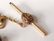 Chatelaine 18K solid gold color seal stamp shows key XIX