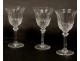 6 crystal stemware white wine cut St. Louis Tommy XXth model