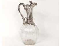 Cut crystal ewer Louis XV silver Minerva goldsmith Vaguer XIX