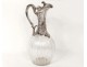 Cut crystal ewer Louis XV silver Minerva goldsmith Vaguer XIX