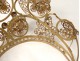 Crown virgin statue gilded brass tiara crown rhinestone flowers nineteenth century