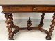 Carved walnut table Louis XIII twisted feet Haute Epoque seventeenth century