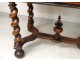 Carved walnut table Louis XIII twisted feet Haute Epoque seventeenth century