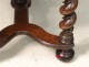 Carved walnut table Louis XIII twisted feet Haute Epoque seventeenth century