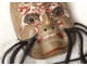 Polychrome wood Noh theater mask demon Japan Gigaku O-Edo nineteenth beshimi