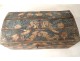 Safe Box Norman Polychrome Wood birds wedding flowers eighteenth century