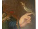 HST table elegant young woman portrait bird painting eighteenth century