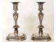 Pair candlesticks Regency bronze portraits characters bird Christofle nineteenth