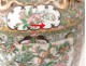 Pair of Chinese porcelain vases Canton characters butterflies nineteenth birds