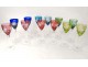 12 Rhine wine glasses Crystal St. Louis Roemers color model Chantilly XXth