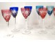 12 Rhine wine glasses Crystal St. Louis Roemers color model Chantilly XXth