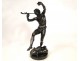 Bronze sculpture, by E.Lequesne Dancing Satyr, 19th