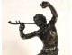 Bronze sculpture, by E.Lequesne Dancing Satyr, 19th