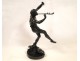 Bronze sculpture, by E.Lequesne Dancing Satyr, 19th