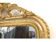 Miroir cheminée Louis XV bois stuqué doré coquille glace Napoléon III XIXè