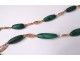 Collier or massif 18 carats malachite gold necklace XXème siècle