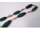 Collier or massif 18 carats malachite gold necklace XXème siècle