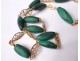 Collier or massif 18 carats malachite gold necklace XXème siècle