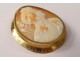 Cameo brooch solid 18 carat gold portrait young woman antique nineteenth