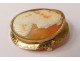 Cameo brooch solid 18 carat gold portrait young woman antique nineteenth