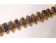 Bracelet bijou or massif 18 carats saphirs bleus 39,93gr gold XXème siècle