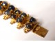 Bracelet bijou or massif 18 carats saphirs bleus 39,93gr gold XXème siècle