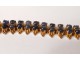 Bracelet bijou or massif 18 carats saphirs bleus 39,93gr gold XXème siècle