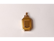 Boîte pendentif miniature porte-photo or massif 18 carats XXème siècle