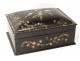 Box wooden box blackened pearl flowers lily gilding Napoleon III nineteenth